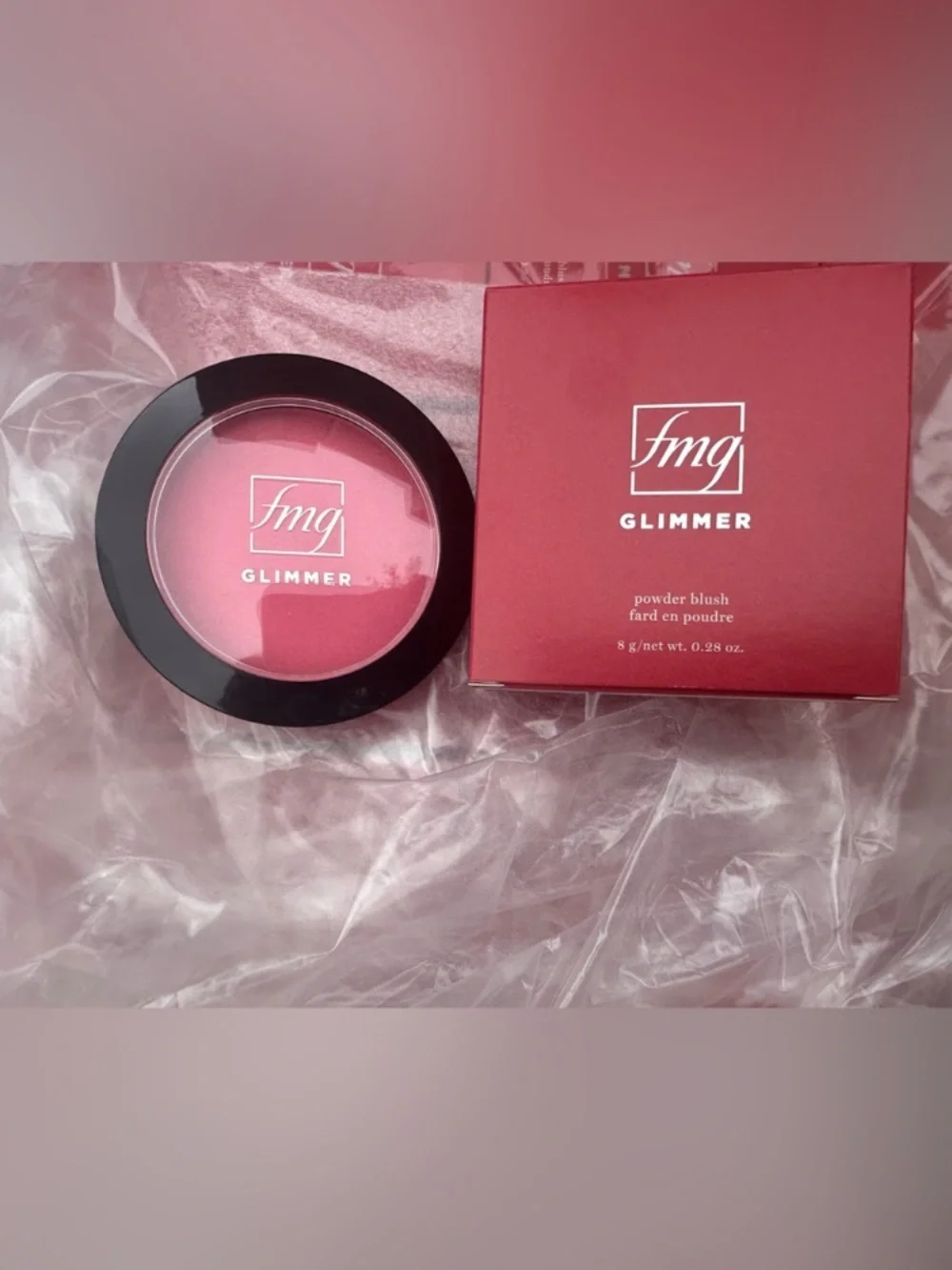 Avon fmg Glimmer Powder Blush -  Petal Pink  NIB